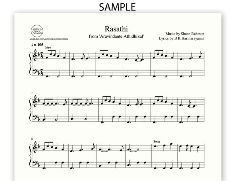 Rasathi | Notes and MIDI – MusicNotesKada